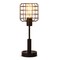 Industrial Desk Lamp with USB Interface Socket Metal Cage Shade